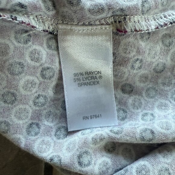 J. Jill Wearever Collection Burgundy Geometric Print Tunic Top Small Rayon Blend - Picture 3 of 6